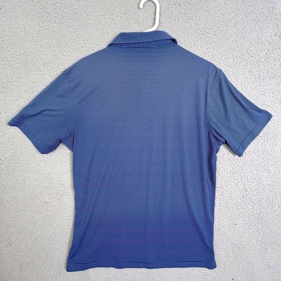 Peter Millar Men's Blue Striped Polo Shirt size M - Picture 3 of 10
